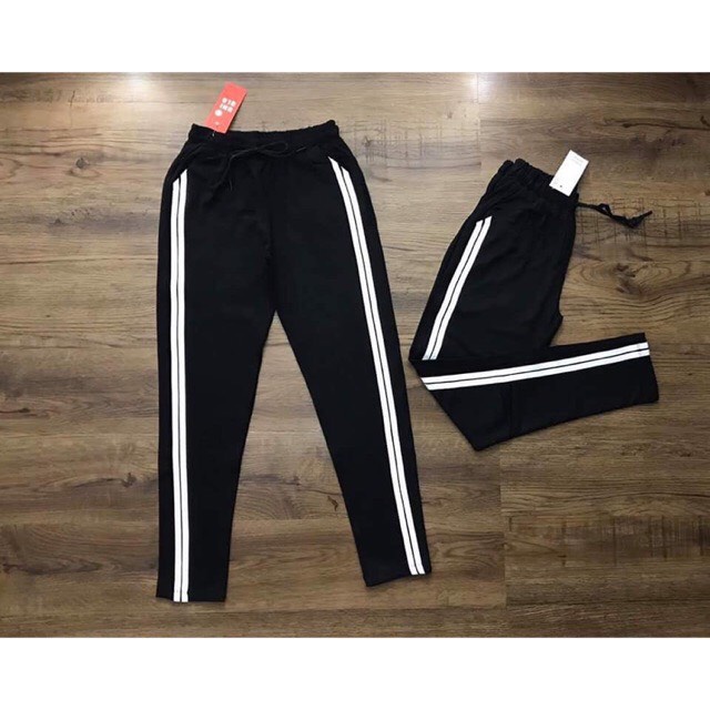 Quần baggy 1 sọc to cá tính chất cotton co dãn hàng đẹp