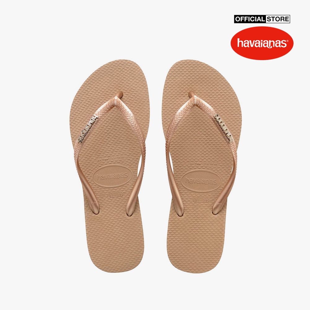 HAVAIANAS - Dép nữ Slim Logo Metallic 4119875-5282