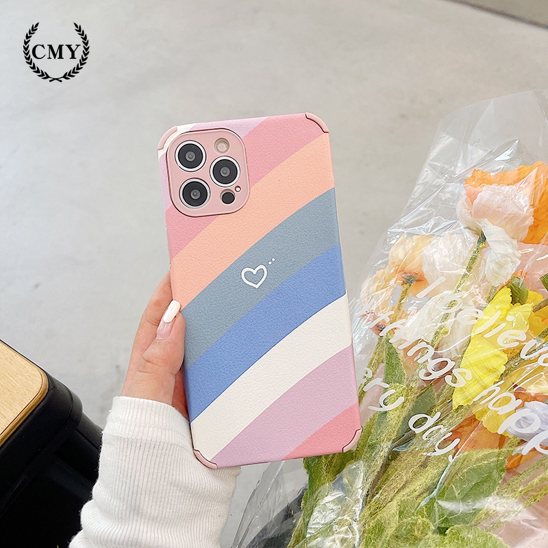 Ốp iphone 11 Ốp Điện Thoại TPU Màu Cầu Vồng Cho Iphone 11 Pro Max X Xr Xs Max 7 8Plus