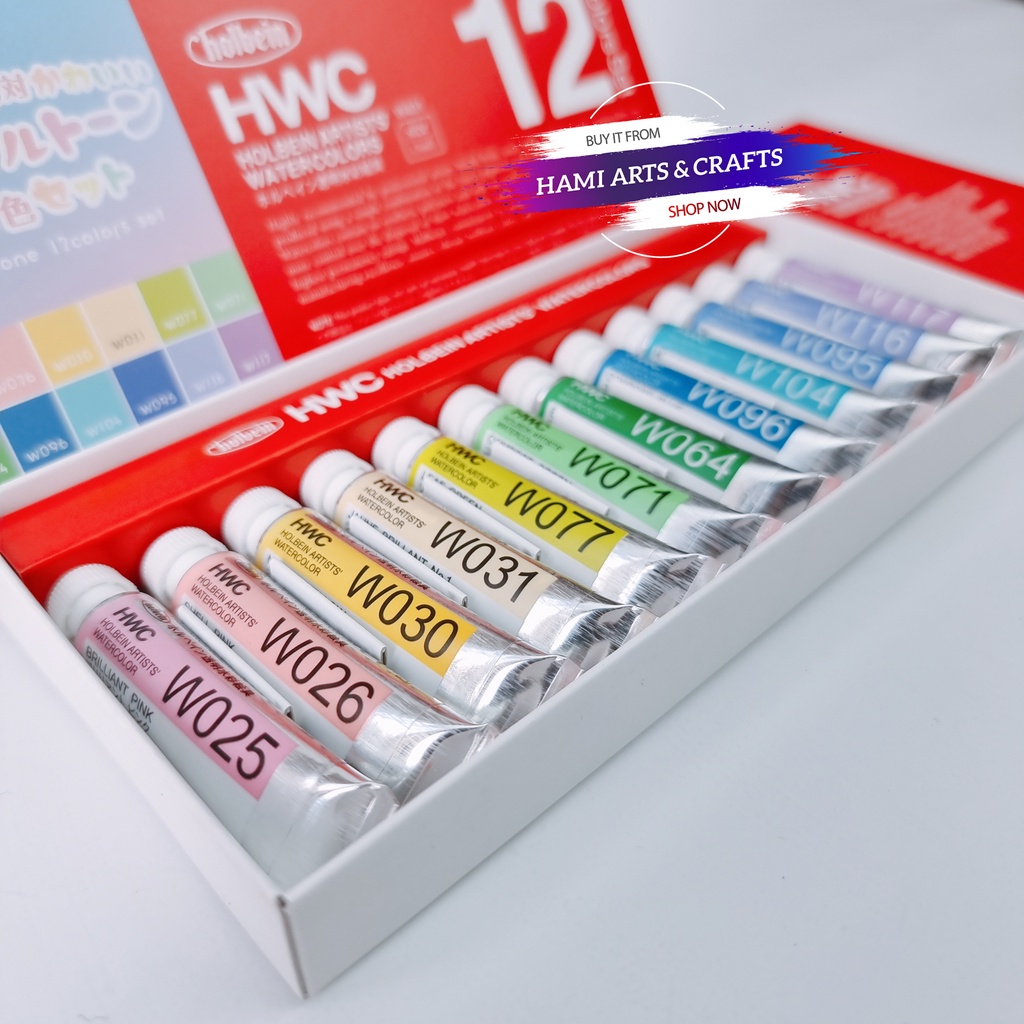 Màu nước Holbein set pastel Nhật Bản Tuýp 5ml