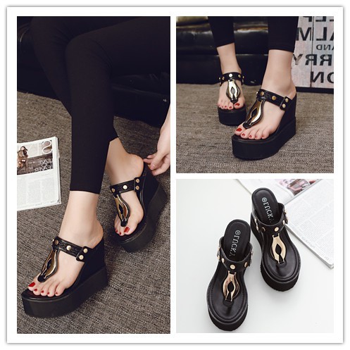 dép cao gót đế xuồng đính đá 12cm