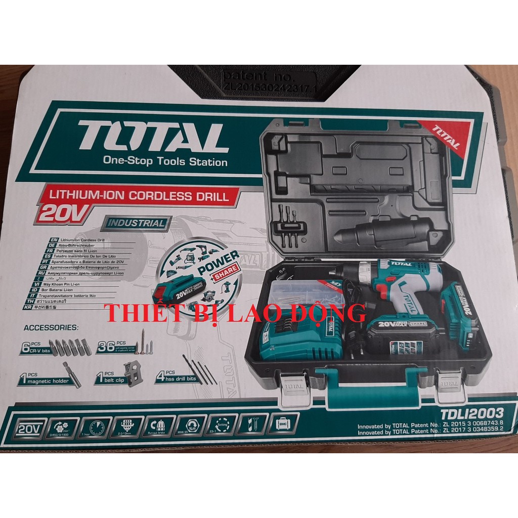 Máy Khoan dùng pinLithium 20V Total TDLI2003