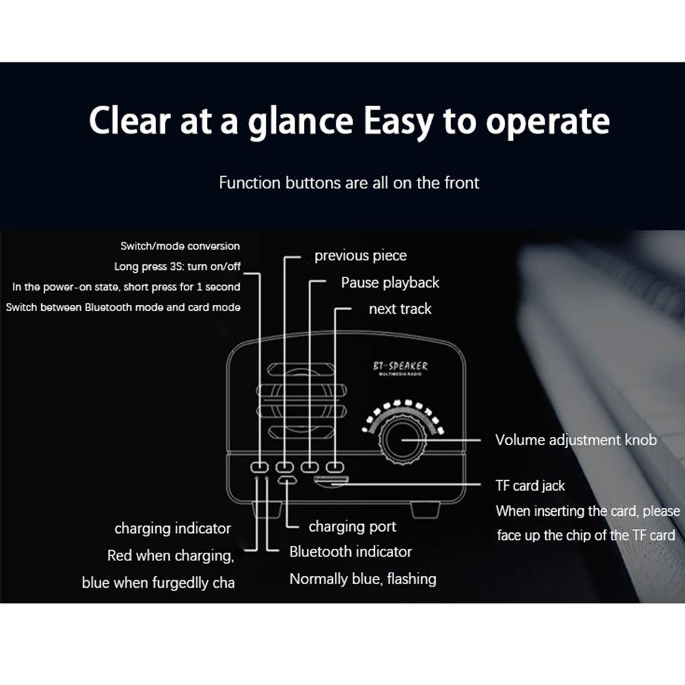 BEBETTERM Loa Bluetooth Không Dây Mini Thời Trang