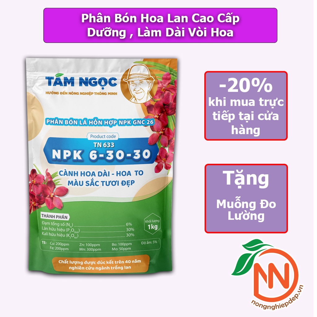 Phân Bón Cao Cấp NPK 6-30-30 Tám Ngọc 1kg