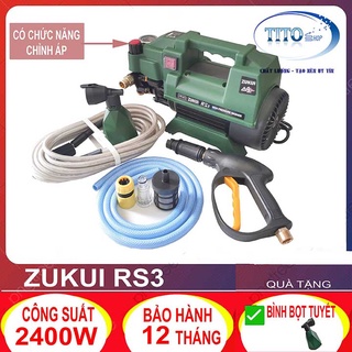 Máy rửa xe chỉnh áp ZUKUI RS3 - 2400W - bảo hành 12 tháng - tặng bình bọt tuyết