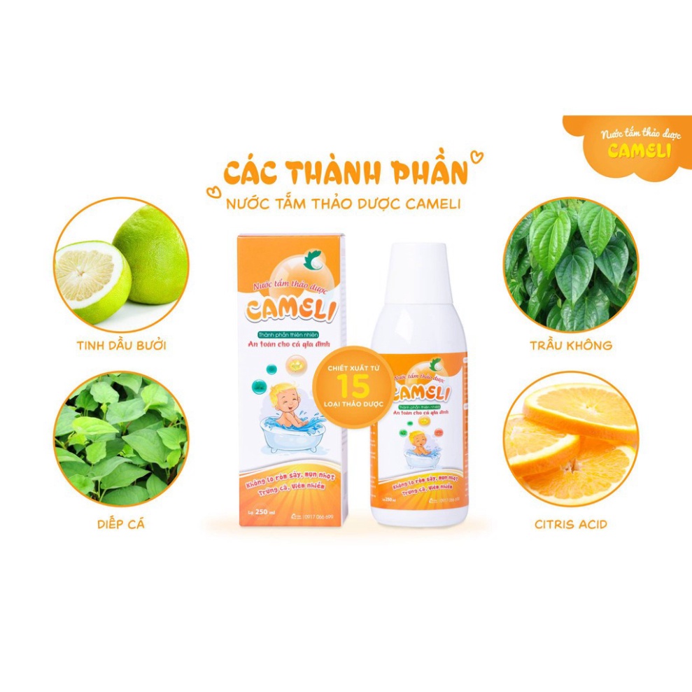 Nước tắm thảo dược Cameli 150ml