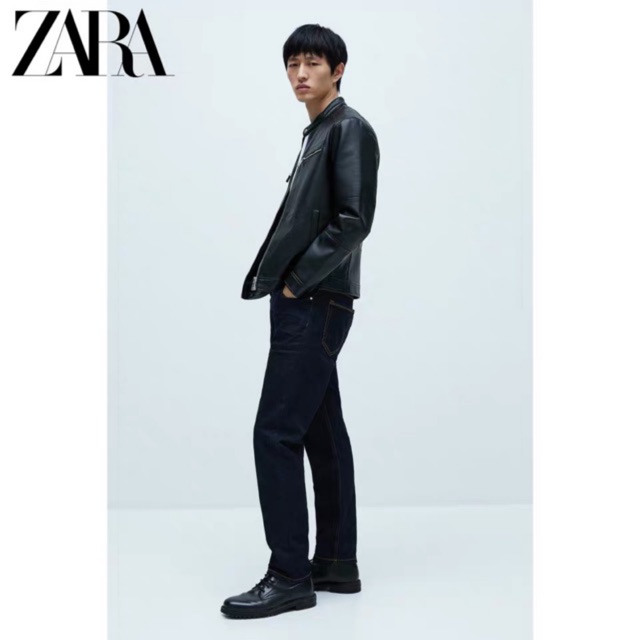 Áo khoác da Zara man auth canh sale, kèm video