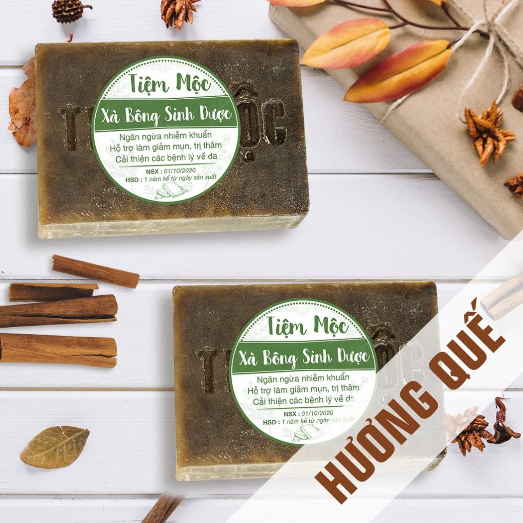 Xà phòng làm sạch mụn lưng Tiệm Mộc 130gr dạng bánh hương thơm hoa trái | BigBuy360 - bigbuy360.vn