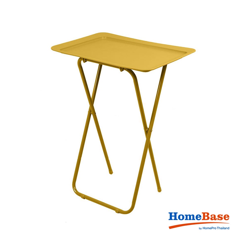 HomeBase FURDINI Bàn gấp bằng nhựa/thép Thái Lan W52xD37xH65.5 Cm màu vàng