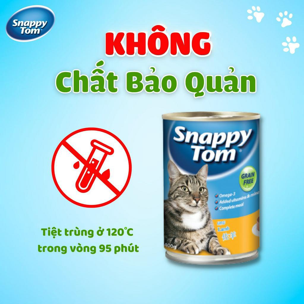 Pate Snappy Tom Grain Free - pate mèo - Lon 400gr 8 vị thơm ngon | phinthecat