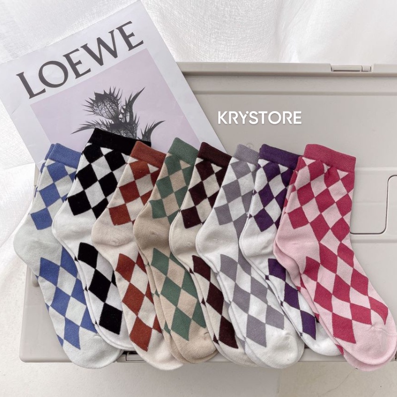 Tất cao cổ quả trám chất cotton đẹp nam nữ TC35