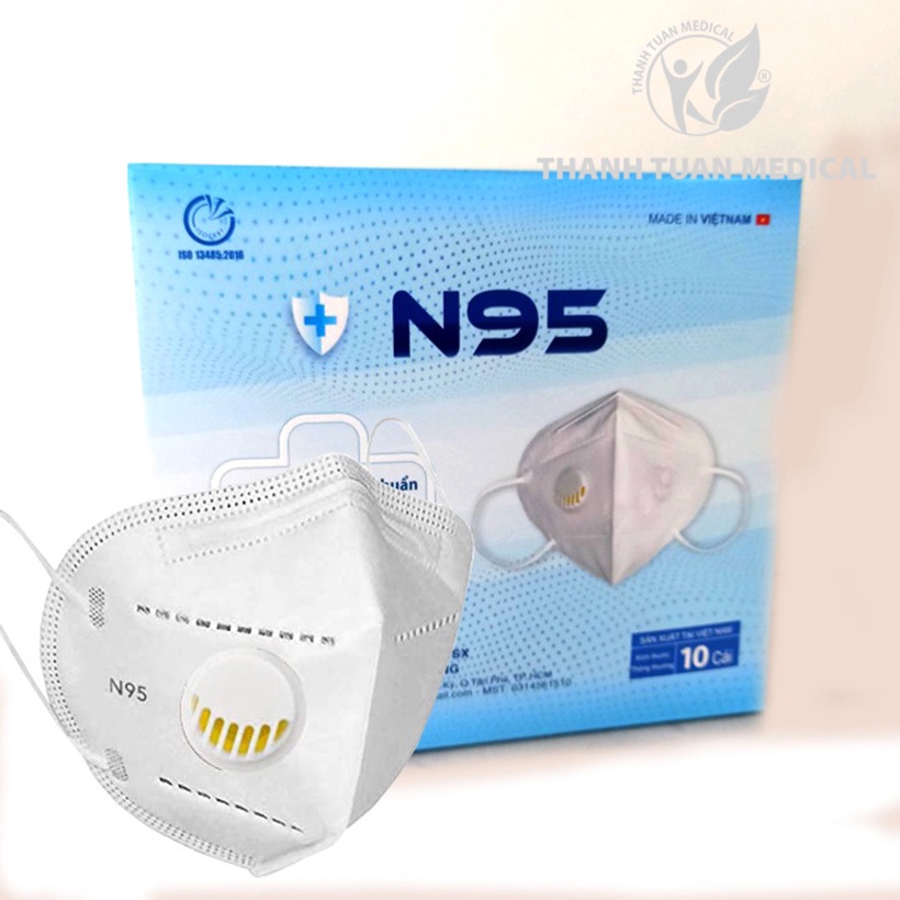Combo 10 Khẩu Trang N95 chống Bụi Mịn, ngăn Vi Khuẩn - Có Van Lọc Khí Cao Cấp