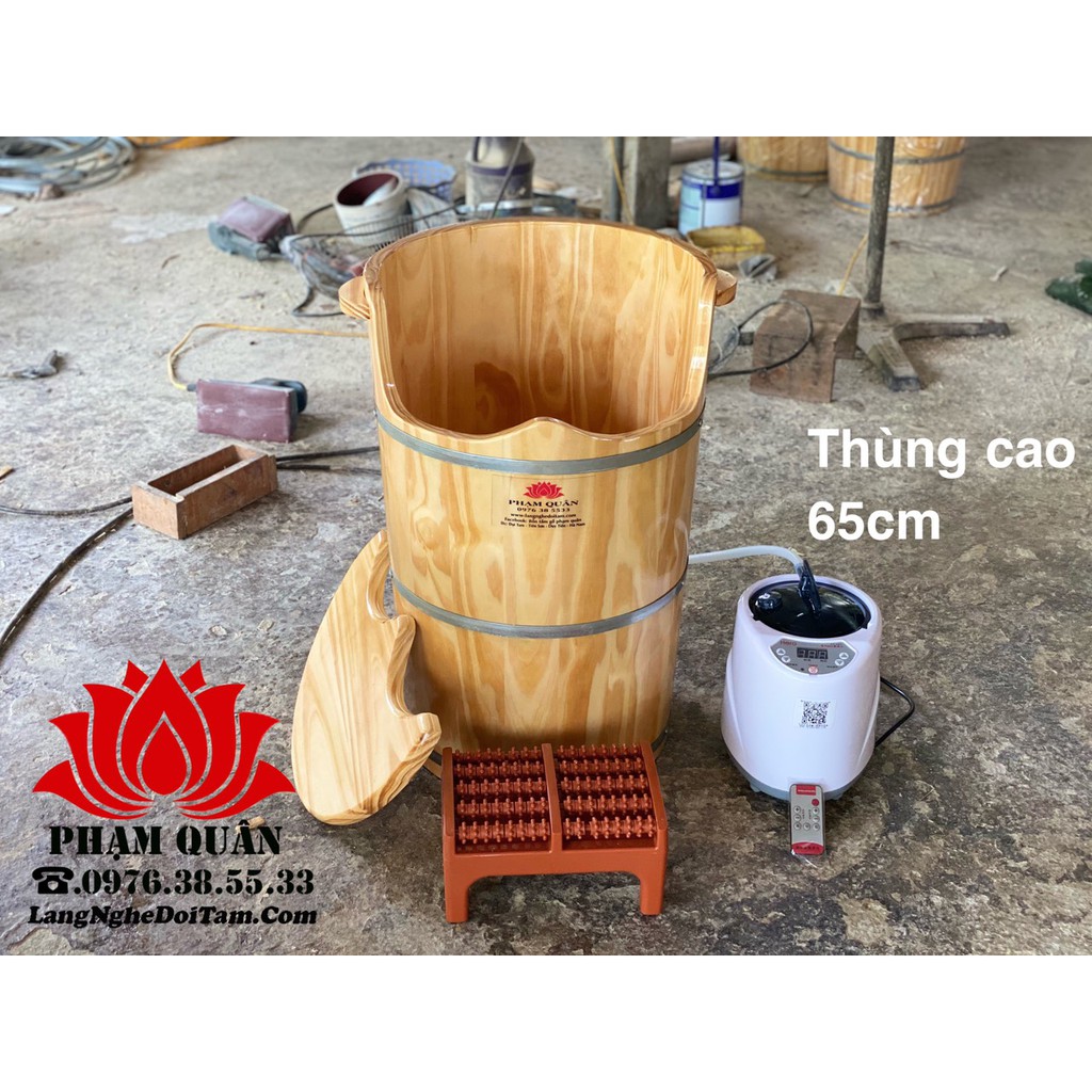 THÙNG GỖ XÔNG CHÂN