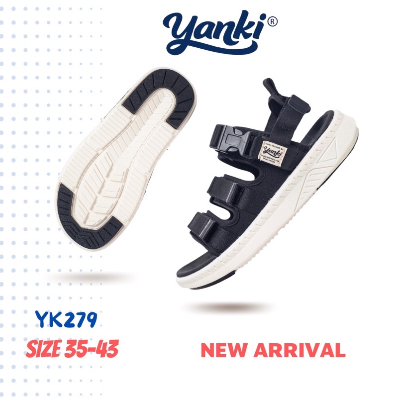 Giày Sandal Nam Nữ Quai Chéo Thời Trang YANKI Sport YK279 - Đen