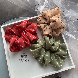 Cột tóc srunchies chấm bi dễ thương (C078)