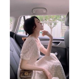 Đầm Ren Dài Phong Cách Retro Thời Trang Mùa Hè 2020
