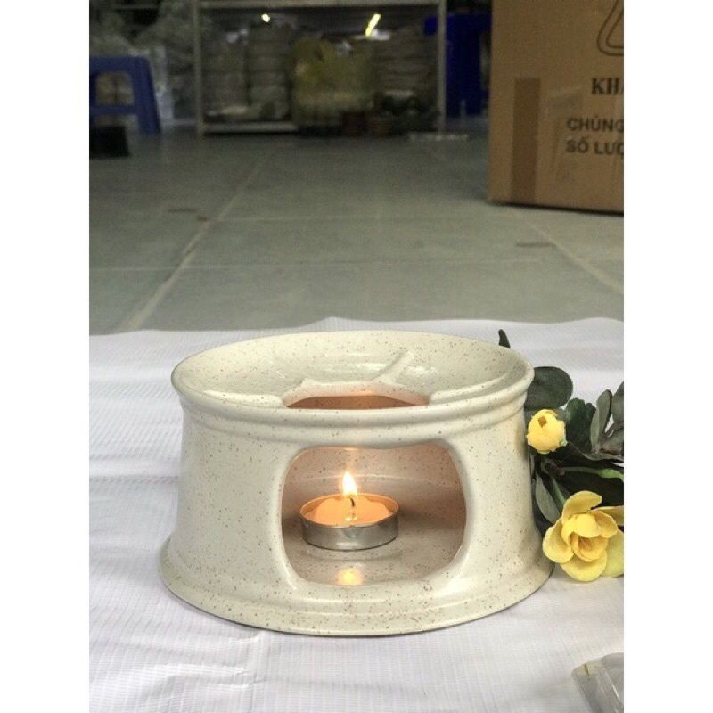 Chân bếp hâm nóng thức ăn bằng sứ tặng 1 vỉ nến