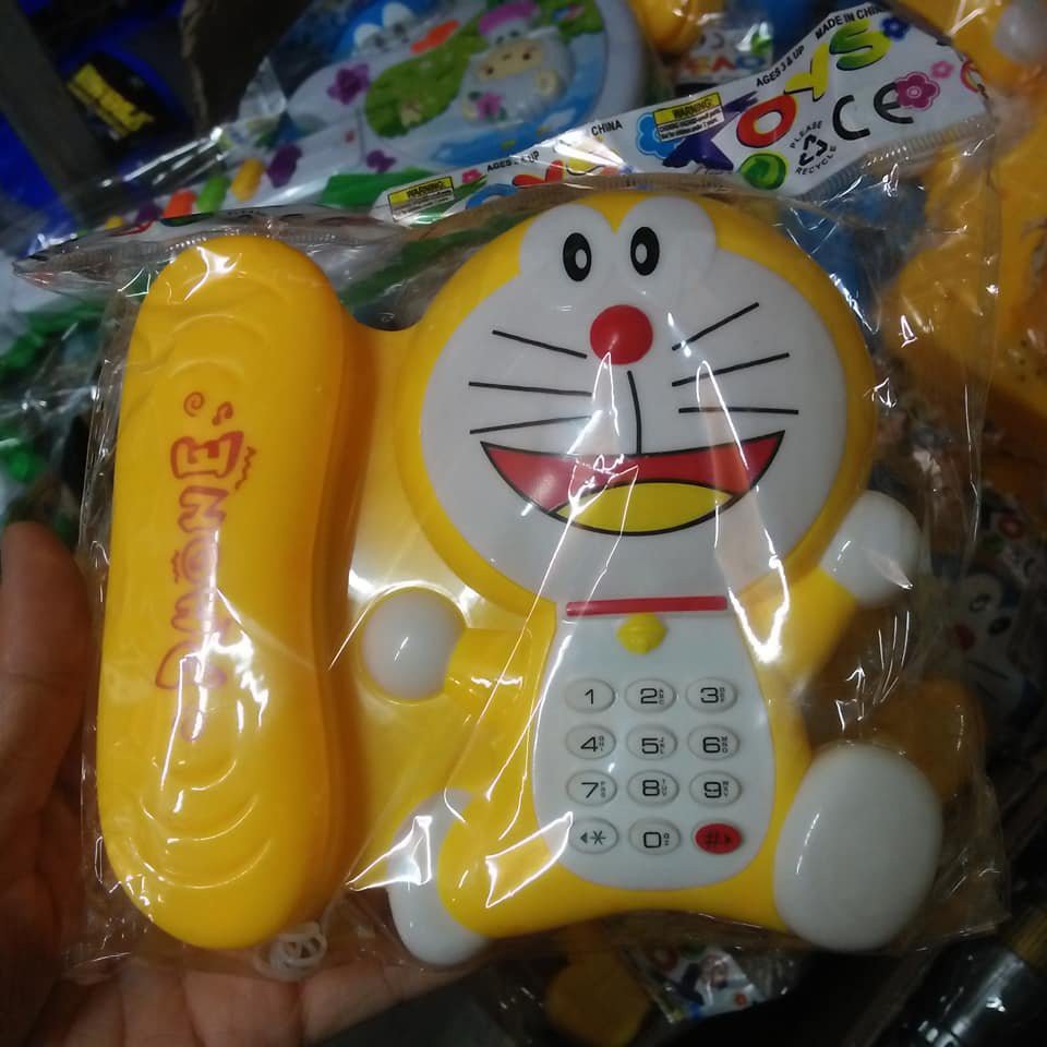 Đồ chơi điện thoại bàn Doraemon Kèm pin có nhạc