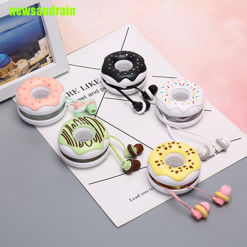 Tai Nghe Nhét Tai Hình Bánh Donut Macarons 3.5mm Dễ Thương Cho Bé | BigBuy360 - bigbuy360.vn