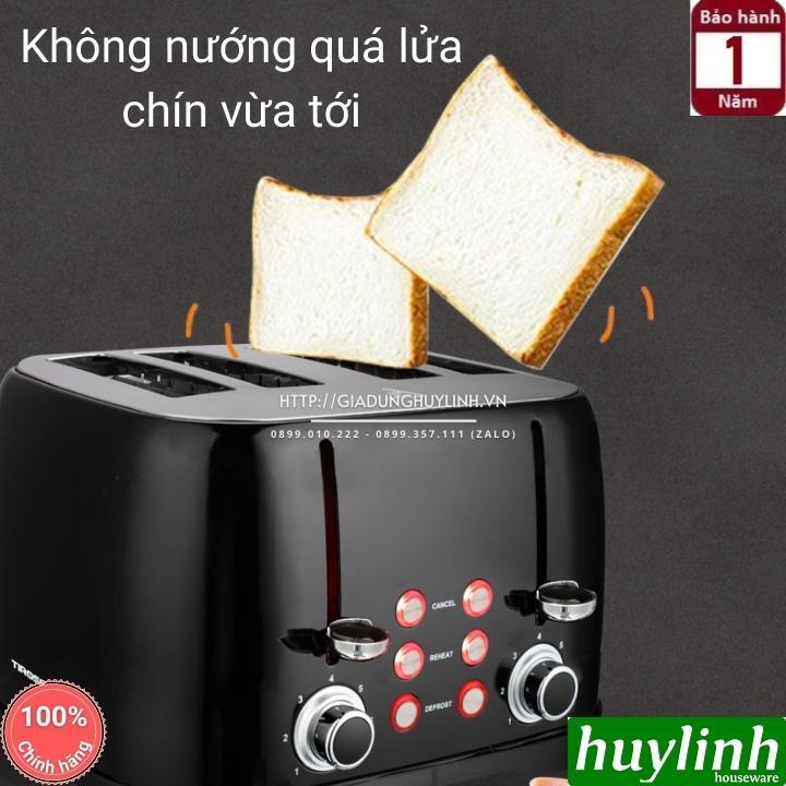 [Mã ELHAMS5 giảm 6% đơn 300K] Máy nướng bánh mì sandwich 4 lát Tiross TS9660 - 1600W