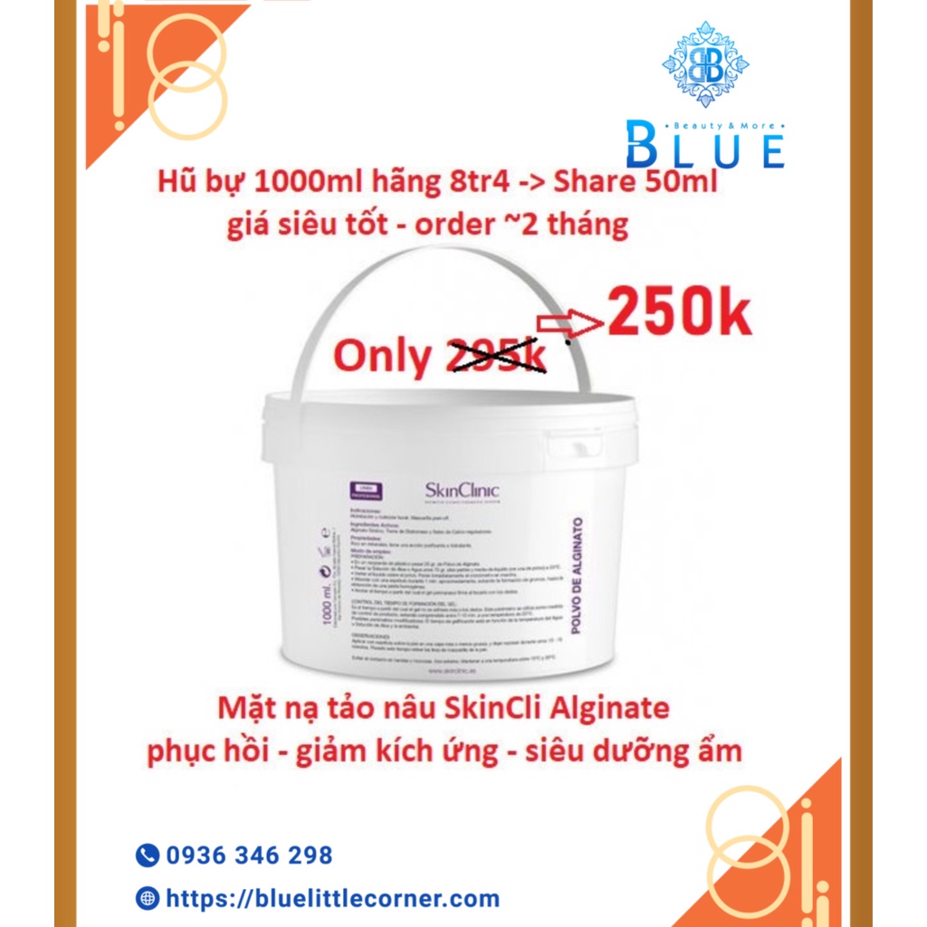 Mặt nạ tảo nâu SkinClinic Alginate Powder Face Mask