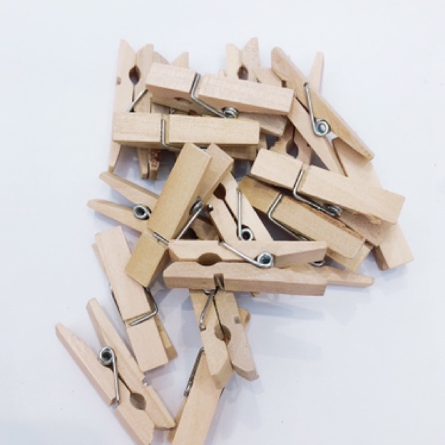 Kẹp gỗ treo ảnh và dây treo trang trí