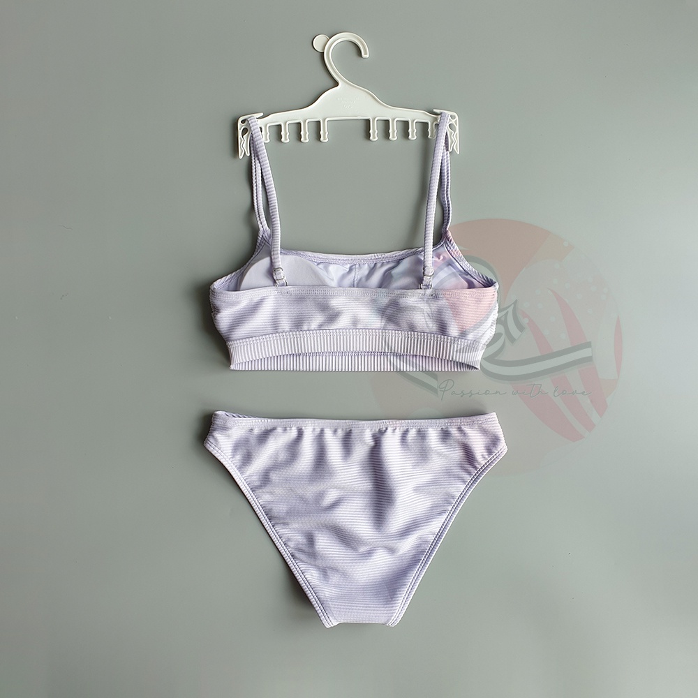 Bộ bơi hai mảnh hai dây dệt sợi tăm trơn Aero xuất khẩu Mỹ