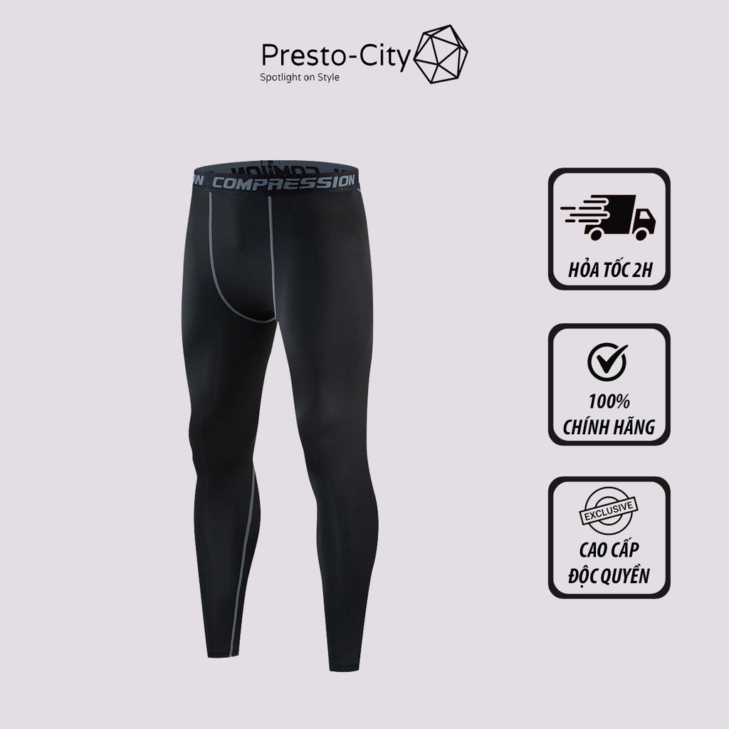 Quần Giữ Nhiệt Nam PRESTO CITY PK02 Quần Legging Nam Mặc Tập Gym Thể Thao