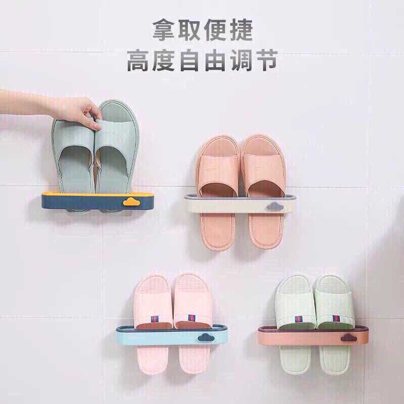 Giá cài dép, treo khăn, vung nồi đa năng dán cường lực siêu chắc