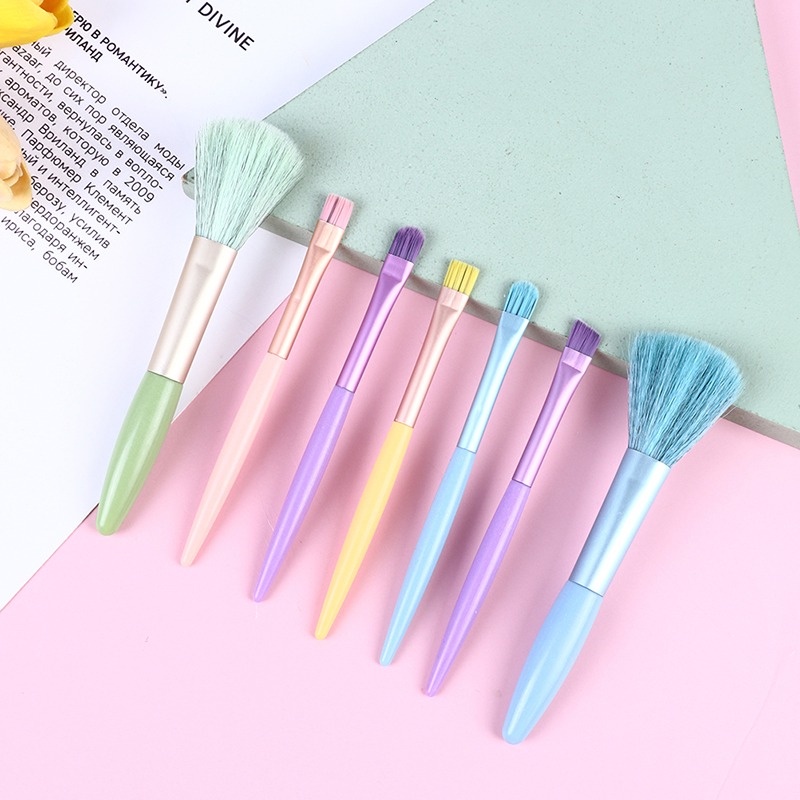 Set 6 Cọ Trang Điểm Phấn Mắt Má Hồng Lông Mềm Kích Thước Nhỏ Gọn