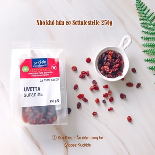 Nho Khô Hữu Cơ Sottolestelle 250g Organic Sultanas Raisins