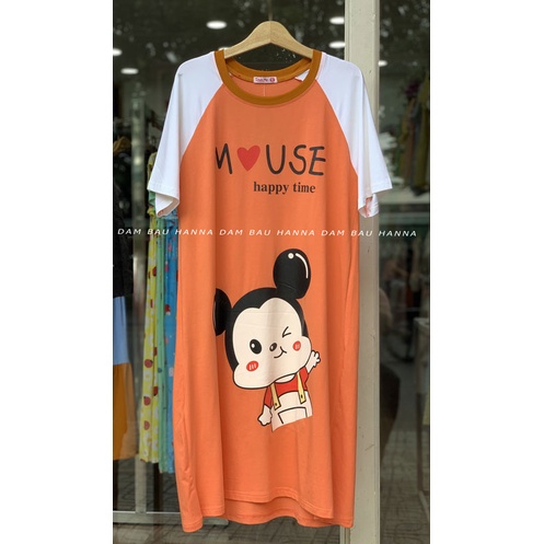 [SIZE 40-67KG] Đầm bầu thun cotton co dãn mặc ở nhà cho mẹ bầu trẻ dáng suông có dáng dài giá rẻ tại hcm