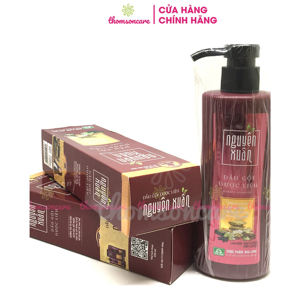 Dầu gội giảm gầu dược liệu Nguyên Xuân ngăn ngừa gàu, giảm ngứa - có vòi chai 250ml từ thảo dược | BigBuy360 - bigbuy360.vn