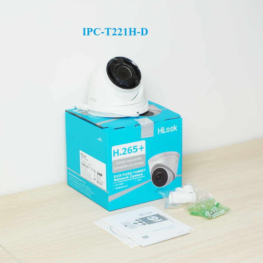 Camera IP Dome hồng ngoại 2.0 Megapixel HILOOK IPC-T221H-D - Hàng chính hãng