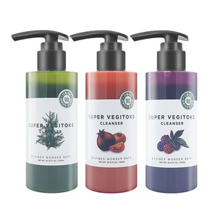Sữa rửa mặt rau củ quả Super Vegitoks Cleanser [ chai to 300ml ]