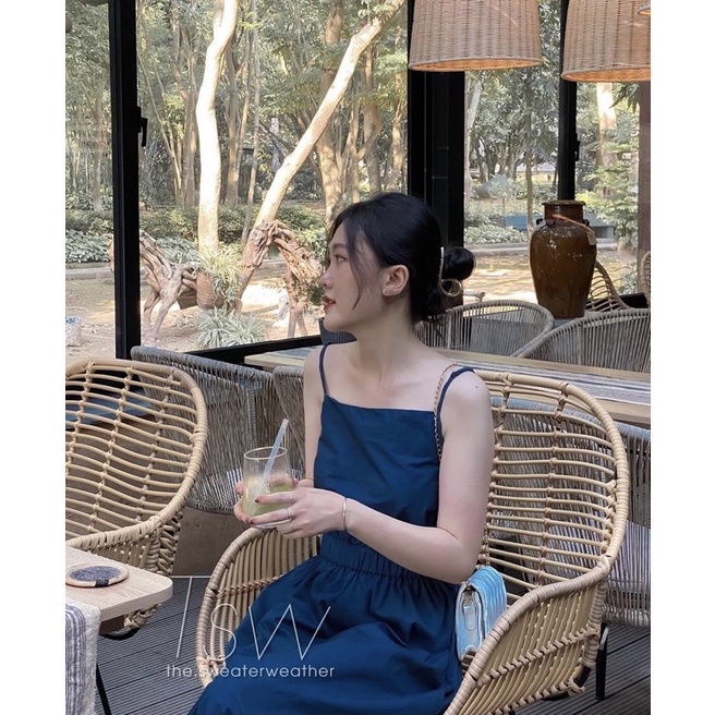 [Ảnh thật/Sẵn]Váy-đầm 2 dây thô chun eo có dây điều chỉnh | BigBuy360 - bigbuy360.vn