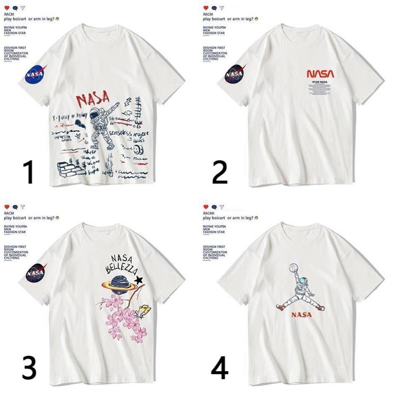 NASA and Coca Cola Áo Thun Nam Tay Ngắn In Hình Nasa Và Couples T-shirt  ྇