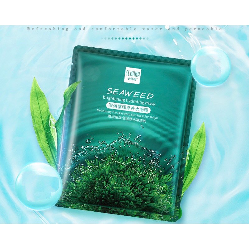 [N122] Mặt nạ Tảo biển cấp nước kiềm dầu và làm sáng da Seaweed brightening hydating Mask WINKBEAUTY
