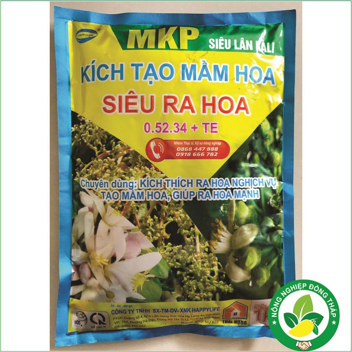 MKP 0-52-34 1KG - Phân Bón lá tạo mầm hoa - Siêu lân kali kích thích ra hoa nghịch mùa