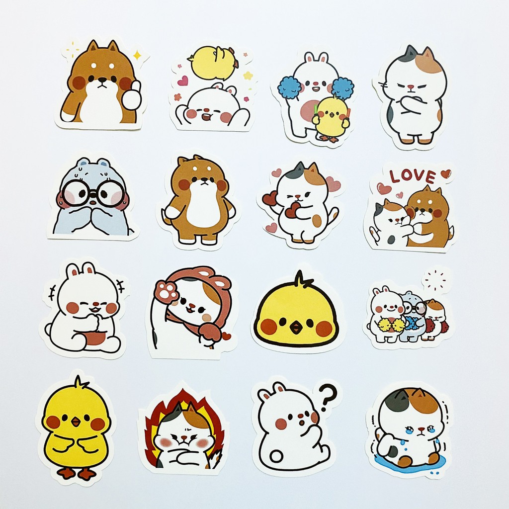 Sticker tonton dán trang trí laptop, máy tính bỏ túi, vali, điện thoại, đàn ghita, hộp bút, trang trí sổ, v