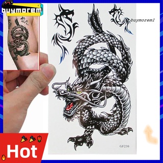 Hình xăm dán tạm thời hình rồng chống nước có thể tháo gỡ