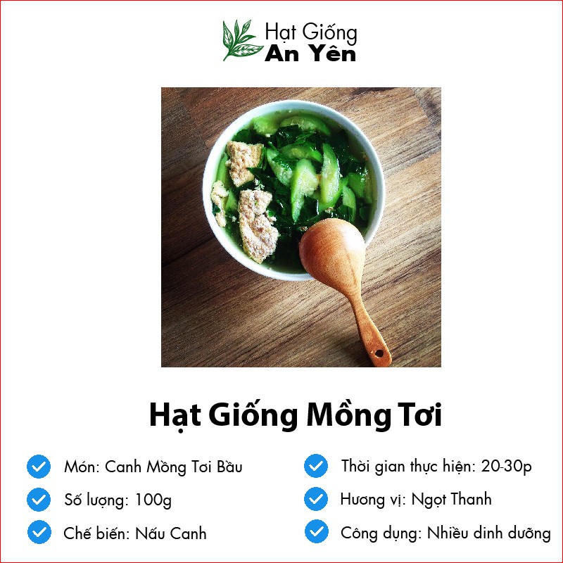 Hạt giống Mồng Tơi thu hoạch sớm, dễ trồng, nảy mầm cao, sinh trưởng khoẻ