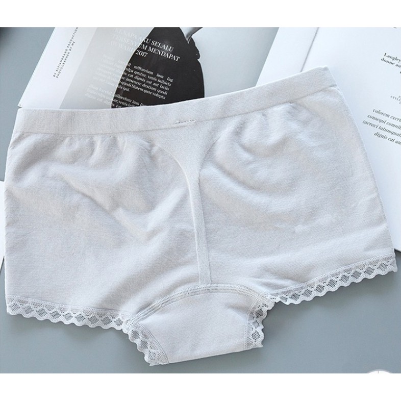 Quần Lót Nữ Gân Tăm Cotton Mềm Mịn Chống Viêm Dạng Đùi Cao Cấp Xuất Nhật VAYNU01
