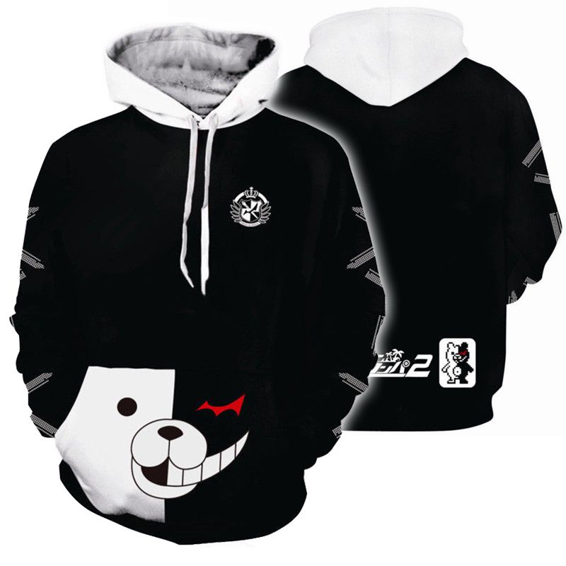Áo Khoác hoodie In Hình anime danganronpa Monookuma Cho Nam Và Nữ