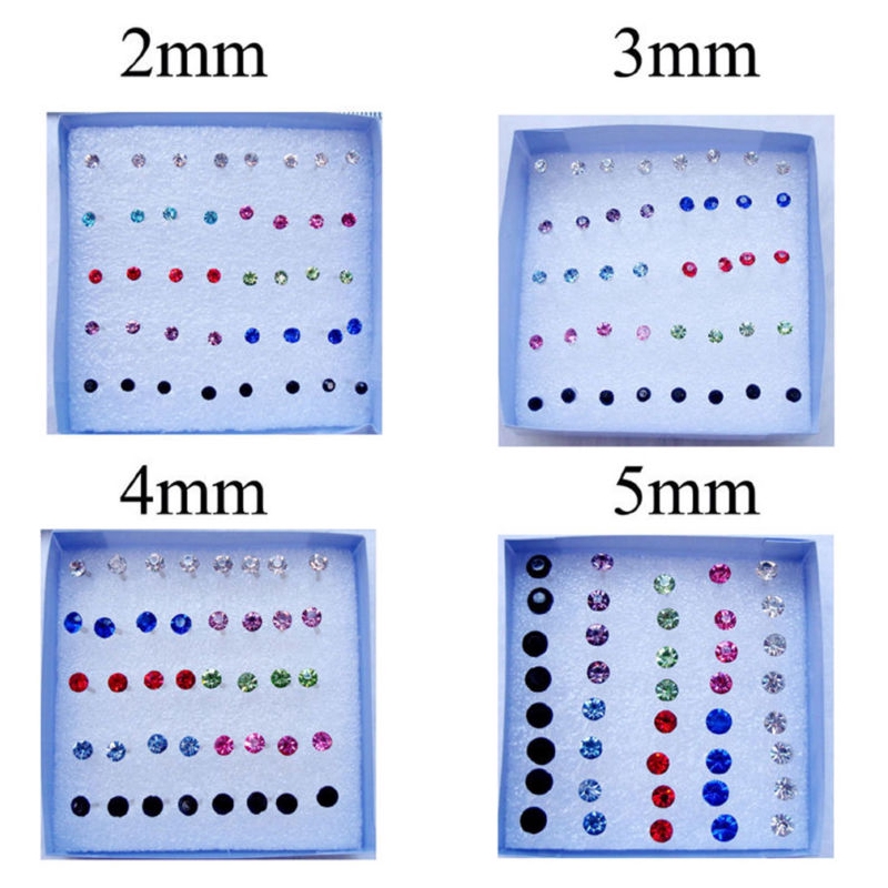 Bông tai pha lê phong cách Hàn Quốc