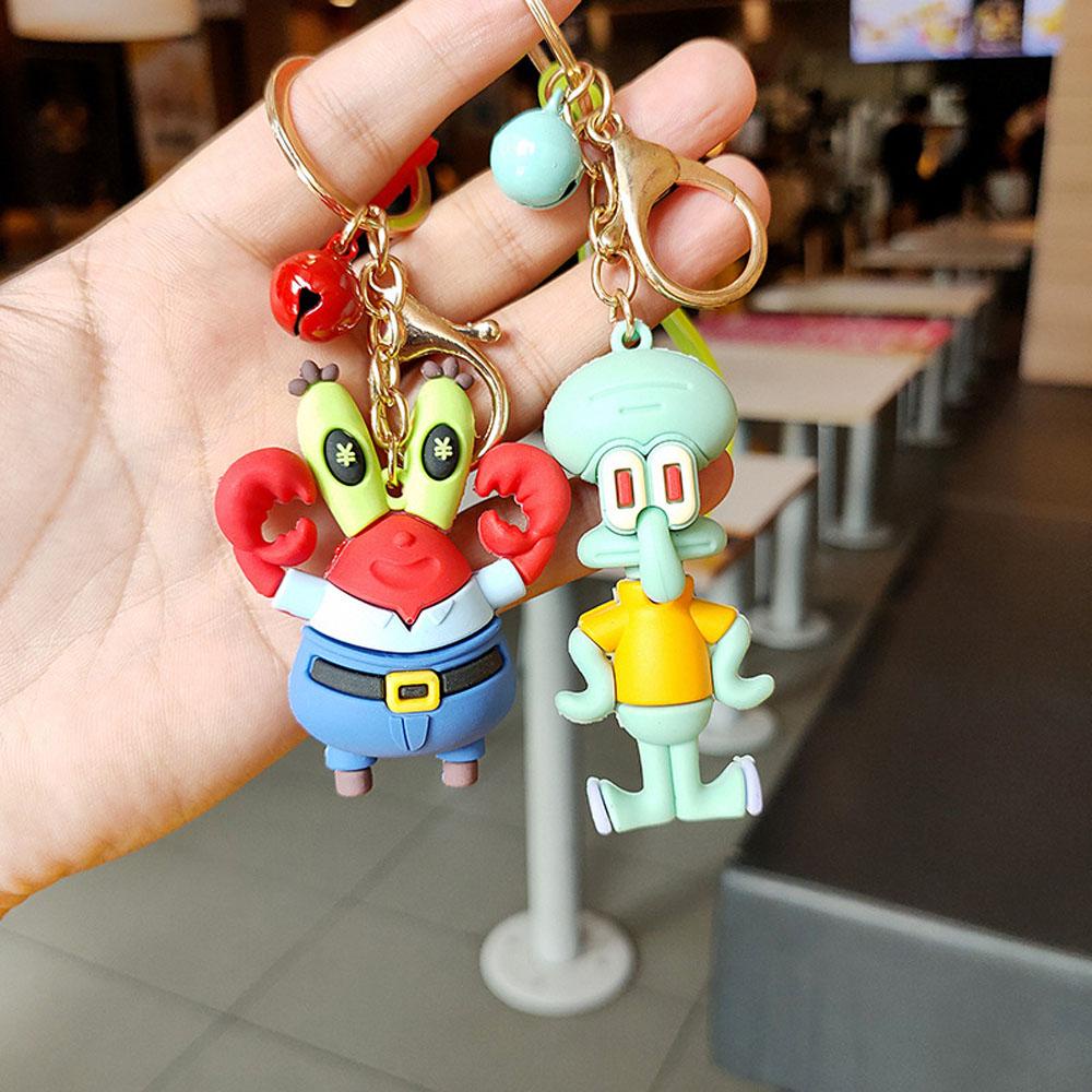 LANFY Móc Chìa Khóa Hình Hoạt Hình Sponge-Bob Dễ Thương