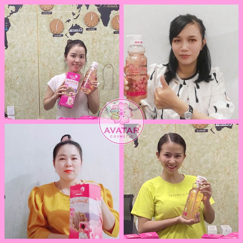 Sữa tắm mịn da diệt khuẩn 99.9% AVATAR - Hương hoa Anh Đào - Công nghệ và chất lượng Nhật Bản 500ml