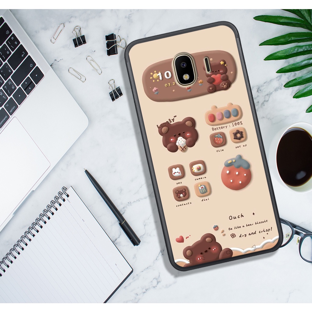 ỐP LƯNG SAMSUNG J2 PRO - J2 CORE - J4 , IN HÌNH GẤU NÂU CHOCOLATE ĐÁNG YÊU.