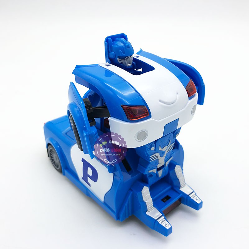 Hộp đồ chơi xe Robocar Poli biến hình thành Robot có đèn nhạc 0826