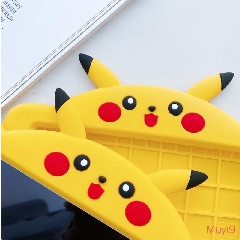 Bao Da Máy Tính Bảng In Hoạt Hình Pikachu Thời Trang Cho ipad 2018 Mini1 / 2 / 3 Mini45 Air2 Pro9.7 ipad6 10.2 Air4 10.9